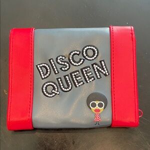 Red and Gray Disco Queen Wallet like  new